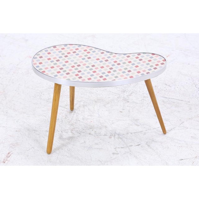 Mid-Century Kidney-Shaped Table with Pattern, 1960s For Sale - Image 4 of 8