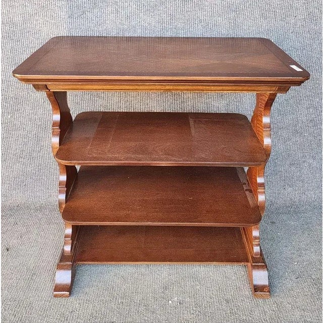 Mid-Century Modern 1980s Vintage Inlaid 3 Tiered Etagere For Sale - Image 3 of 6
