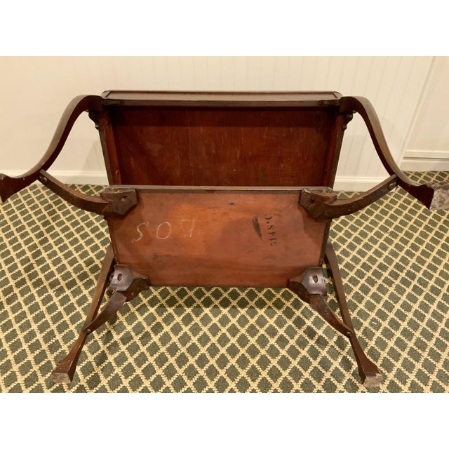 Vintage Two-Tier Mahogany Chippendale Style Side Table For Sale - Image 10 of 11