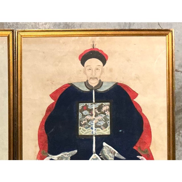 Boho Chic Vintage Boho 19th Century Ancestor Portraits - Set of 2 For Sale - Image 3 of 12