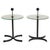 An Italian Postmodern side table from the 1980s, where restraint and gesture meet in a compact form. The structure is...