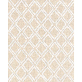 Sample - Schumacher Dina Paperweave Wallpaper in Natural For Sale