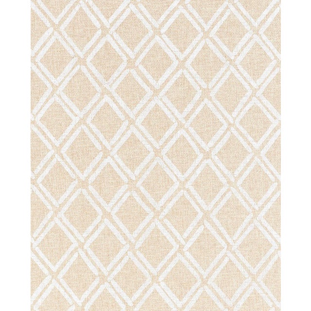 Sample - Schumacher Dina Paperweave Wallpaper in Natural For Sale