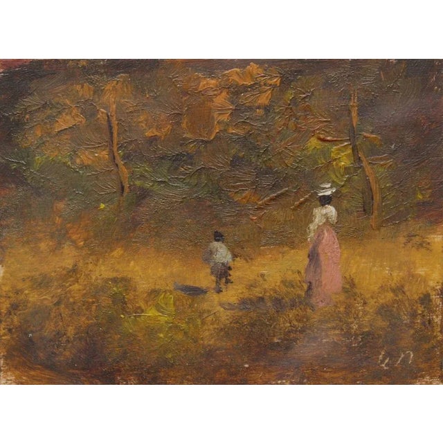 Antonio Leto, Landscape, 1890s, Oil on Board For Sale - Image 3 of 3