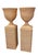 2000 - 2009 Pair of Vintage Natural Wicker Urn Planters With Pedestal Plinths For Sale - Image 5 of 12