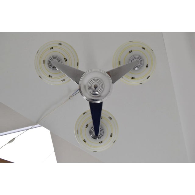 Gold Mid-Century Chandelier from Zukov, 1960s For Sale - Image 8 of 16