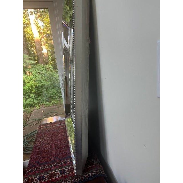 Contemporary Silvered and Mirrored Framed Mirror For Sale - Image 4 of 5