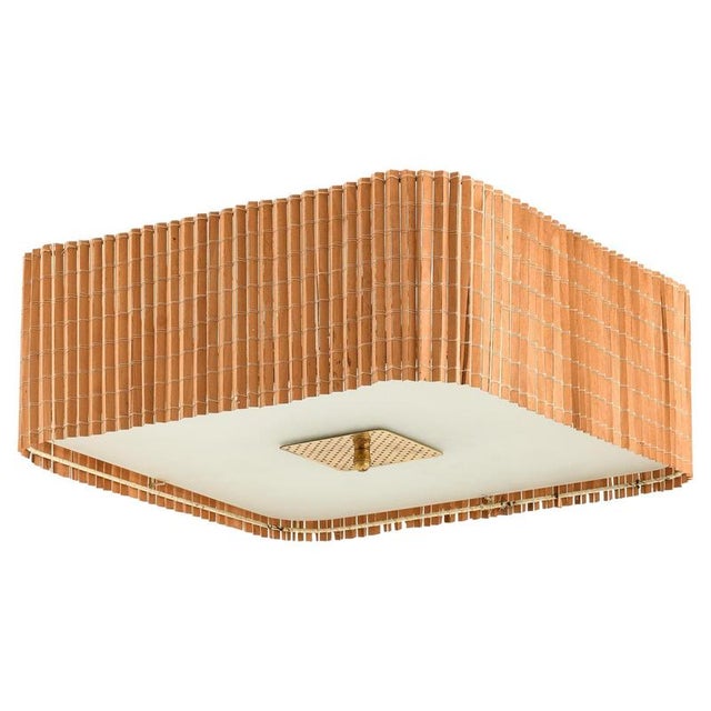 Ceiling Lamp in Brass and Glass by Paavo Tynell, 1940s For Sale - Image 10 of 10