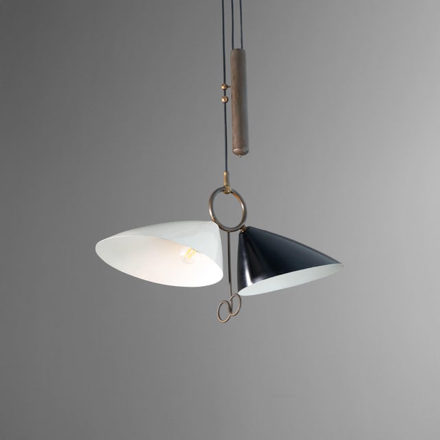 1940s Vintage Suspension Lamp, 1940s For Sale - Image 5 of 7