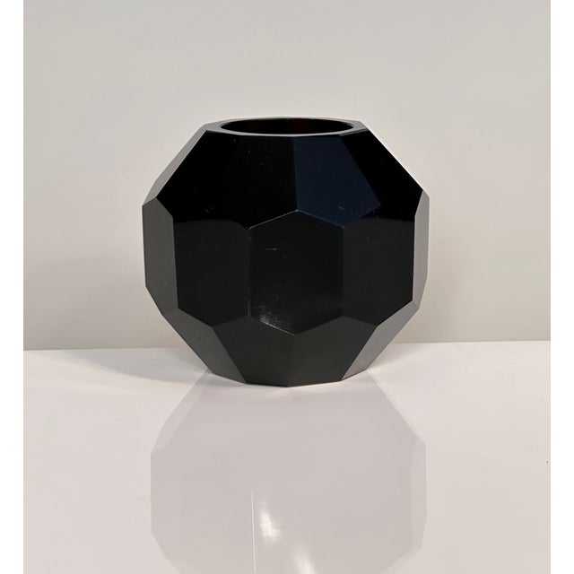 Art Nouveau Faceted Hand-Cut Crystal Glass Vase attributed to Josef Hoffman for Ludwig Moser & Söhne, Karlsbad, 1920s For Sale - Image 9 of 12