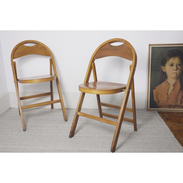Castiglioni Tric Folding Chairs by Achille and Pier Giacomo Castiglioni for Bernini, 1965, Set of 2 For Sale - Image 6 of 11