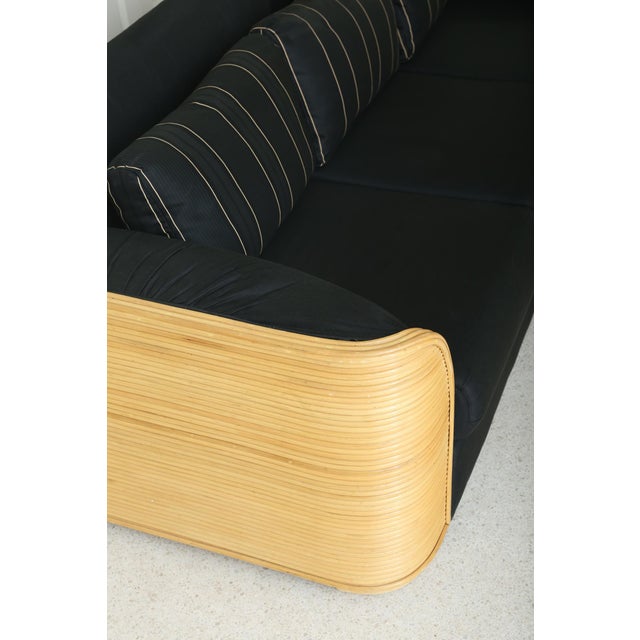 Late 20th Century Pencil Reed Three Seat Sofa For Sale - Image 9 of 16