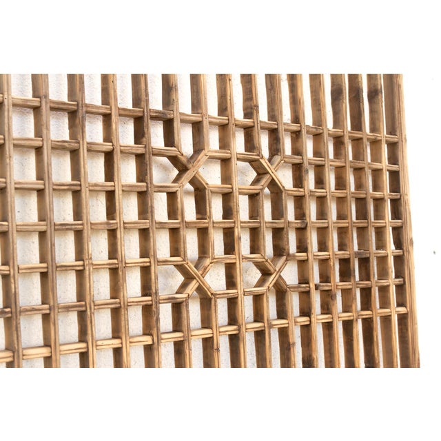 A Geometric Maze, Antique Lattice Wall Art For Sale - Image 4 of 6
