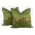 Pair of Morya Green Zardozi Pillows For Sale