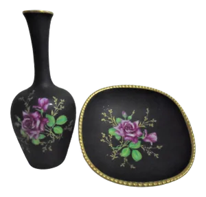 1970s Rosenthal Bud Vase & Bowl - 2 Piece Set