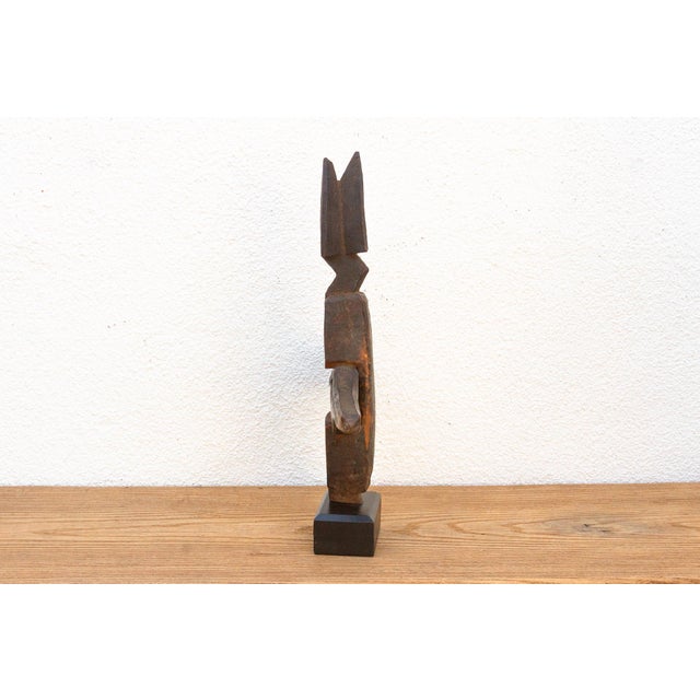 Dark Brown African Carved Handle For Sale - Image 4 of 8