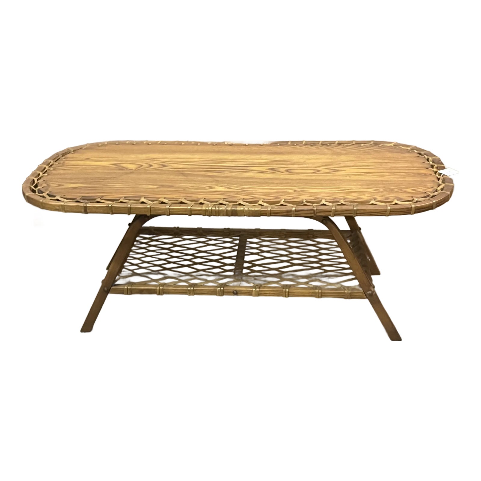 1970s Vermont Tubbs Oak Snowshoe Coffee Table | Chairish