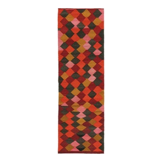 Vintage Shahsavan Persian Kilim Runner in Polychromatic Pattern - by Rug & Kilim For Sale