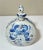 Unique Vintage Hand Painted European Folk Art Wooden Perfume Flask Bottle with a Delft inspired Blue & White Floral...