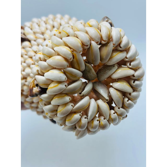 Brown Vintage Vase Made of Shells For Sale - Image 8 of 8