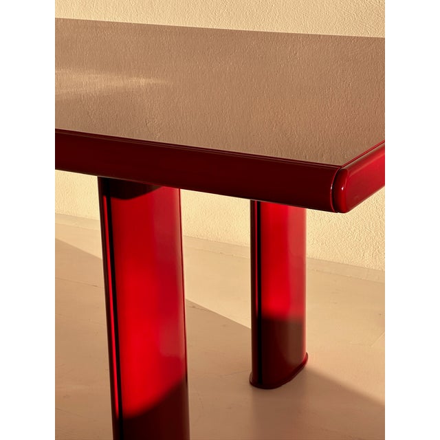 1980s Vintage Lacquered Dining Table, 1980s For Sale - Image 5 of 10