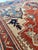 Antique Persian Serapi Carpet Handmade Oriental Rug Light Blue, Ivory, Rusty Red For Sale - Image 18 of 18