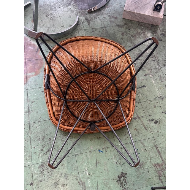 Vintage Rattan Armchair by Teun Velthuizen for Urotan, 1950 For Sale - Image 6 of 7