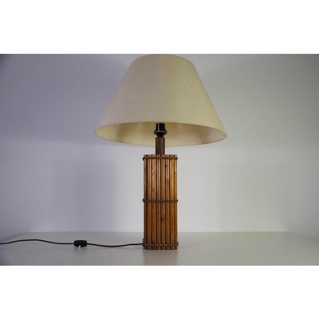 Mid-Century Modern Bamboo Table Lamp from Leola, Italy, 1970s For Sale - Image 6 of 15