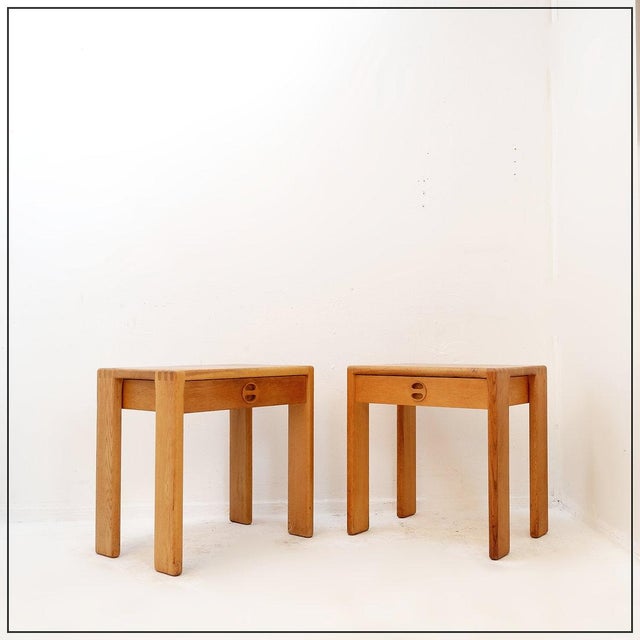 Oak Bedside Tables attributed to Esko Pajamies for Asko, Finland, 1960s, Set of 2 For Sale - Image 16 of 16