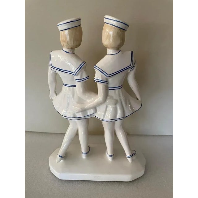 Earthenware Sailor Statuette, 1940s, in Very Good conditions. Designed 1920 to 1949
