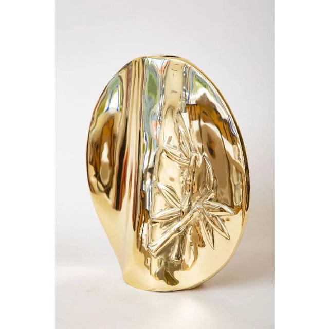 Modern Vintage Brass Dolbi Cashier Monumental Vase or Vessel, 1980's For Sale - Image 3 of 10