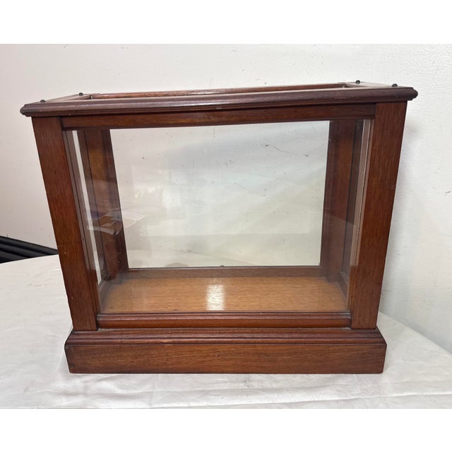 Wood Antique 19th Century Handmade Wood Glass Countertop Store Display Show Case Box For Sale - Image 7 of 12