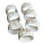 7 Vintage Porcelain Floral Napkin Rings For Sale