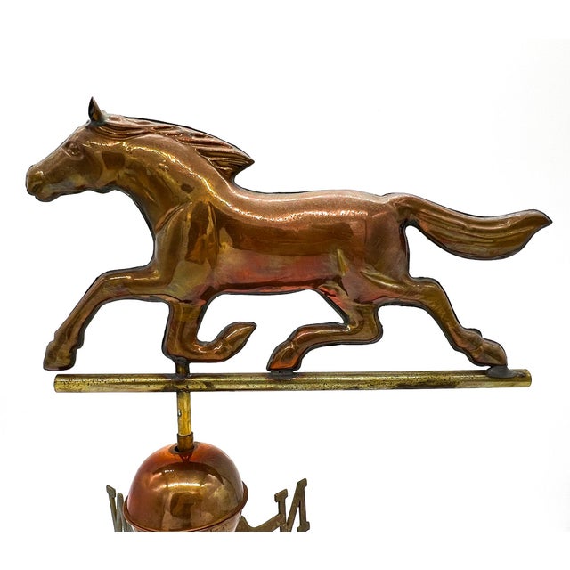 Vintage Copper & Brass Horse Weathervane – Americana / Country Rustic For Sale In Houston - Image 6 of 10