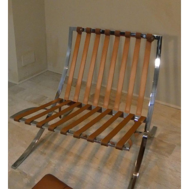 Chair in Steel and Leather in the Style of Knoll, 1980s For Sale - Image 10 of 18