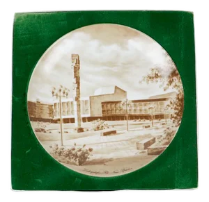 Pfalzbau Concert Hall in Ludwigshafen Commemorative Plate in Porcelain from Kaiser, 1968