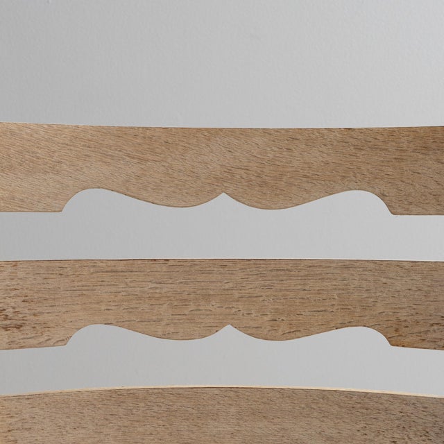 1950s French Oak Dining Chairs With Upholstered Seats - Set of 6 For Sale In Greensboro - Image 6 of 18