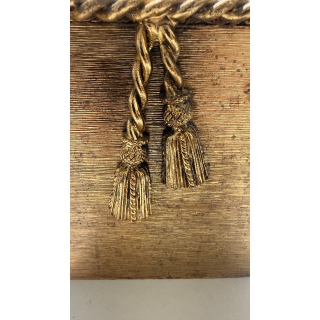 Vintage Stylebuilt Hollywood Regency Gilt Tassel 3-Piece Bathroom Vanity Set For Sale - Image 13 of 15