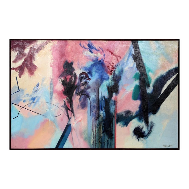 Zimna Krajina (Winter Landscape), Signed Oil Painting by Ladislav Karoušek For Sale