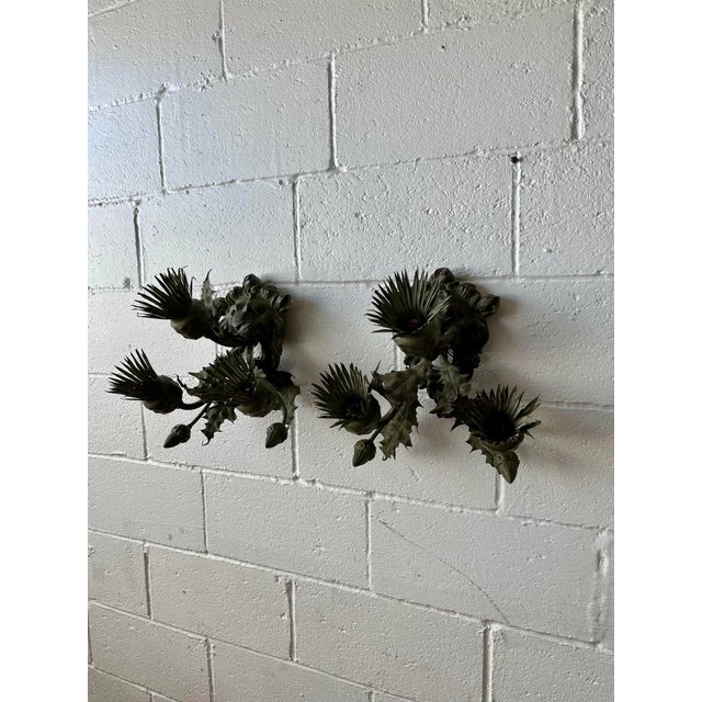 Bronze Lion Sconces For Sale - Image 9 of 12
