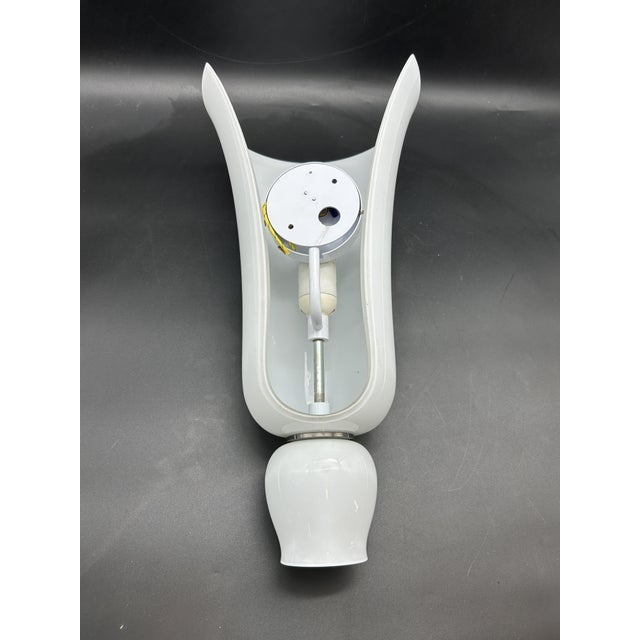 Venini Wall Lamp in White Murano Glass by Venini, 1980s For Sale - Image 4 of 11