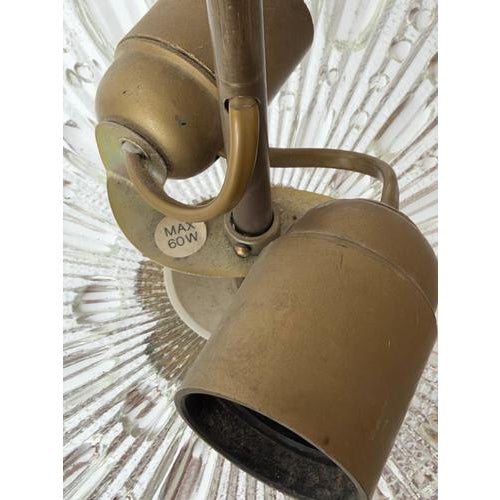 Vintage Swedish Sculptural Glass Ceiling Fixture with Floral Rosette, 1970 For Sale - Image 11 of 18