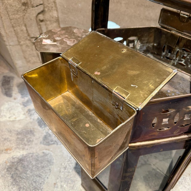 Antique Brass Asian Street Vendor Noodle Cart For Sale - Image 11 of 16