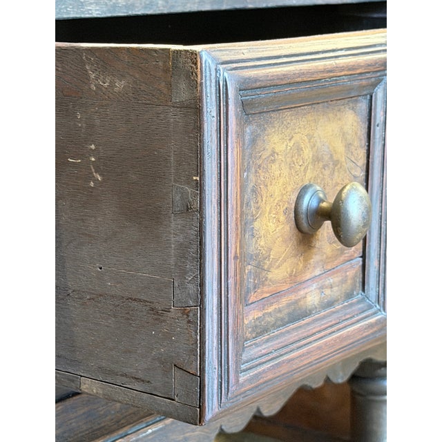 Antique Jacobean Revival Carved Oak Three-Drawer Server For Sale - Image 10 of 12