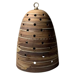 Martz Hanging Ceramic Pendant Swirl Glaze Shade Lamp Marshall Studios