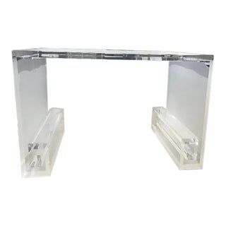 Transparent Lucite Coffee Table For Sale