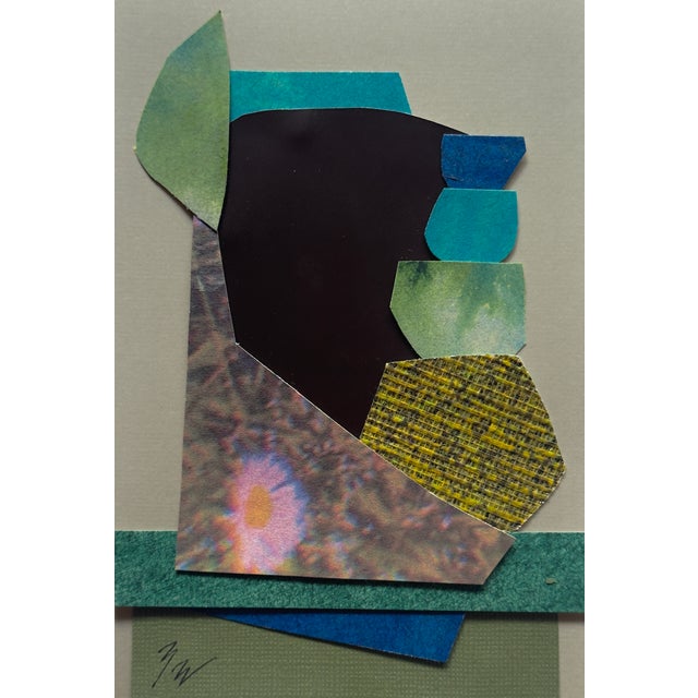 "Petal 5" Original Mixed-Media Collage on Paper by Zac Woodiel For Sale - Image 9 of 10