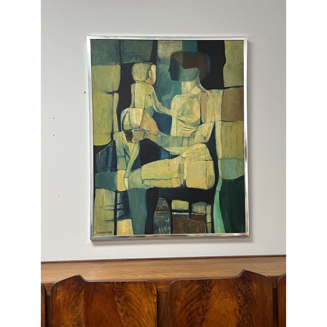 Abstract Cubist Oil Painting by Scornavacca For Sale - Image 12 of 12
