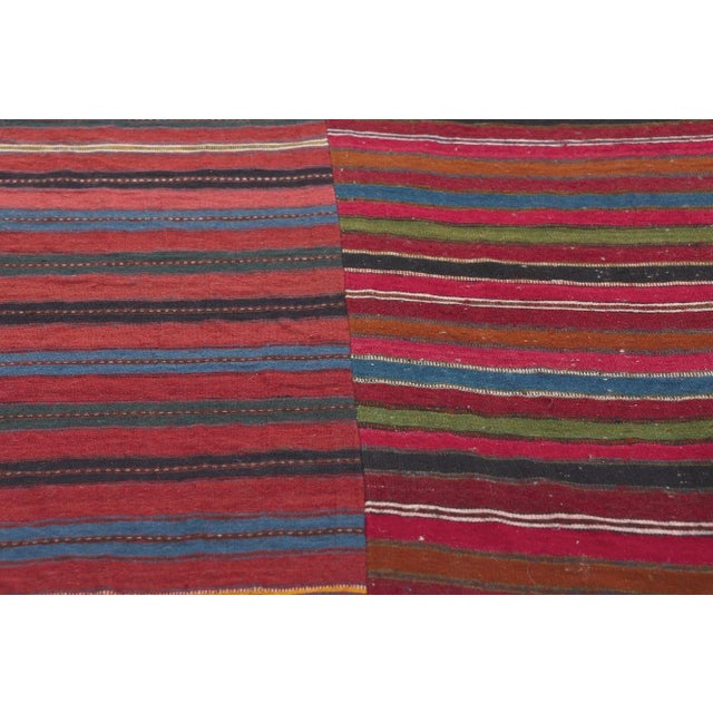 Mid 20th Century Vintage Turkish Striped Kilim Rug - 08'06 X 11'07 For Sale - Image 5 of 10