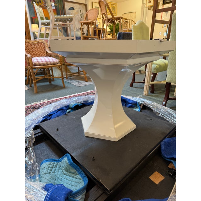 Contemporary Ruby Living Rigley Pedestal Extension Dining Table, 60 Inches For Sale - Image 3 of 12